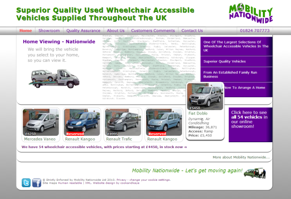 Screenshot of the new Mobility Nationwide website home page.
